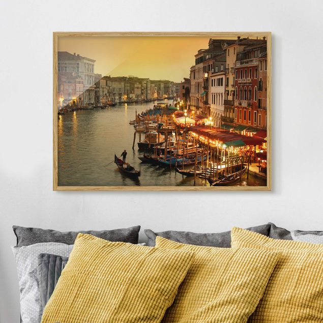 Bild mit Rahmen - Großer Kanal von Venedig - Querformat 3:4