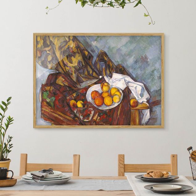 Bild mit Rahmen - Paul Cézanne - Stillleben Früchte - Querformat 3:4