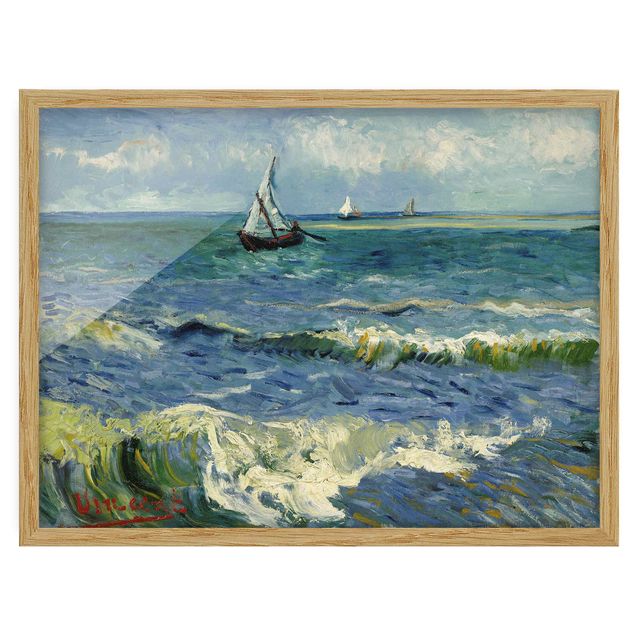 Bild mit Rahmen - Vincent van Gogh - Seelandschaft - Querformat 3:4