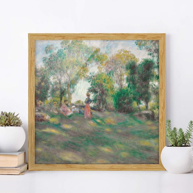 Bild mit Rahmen - Auguste Renoir - Landschaft mit Figuren - Quadrat 1:1