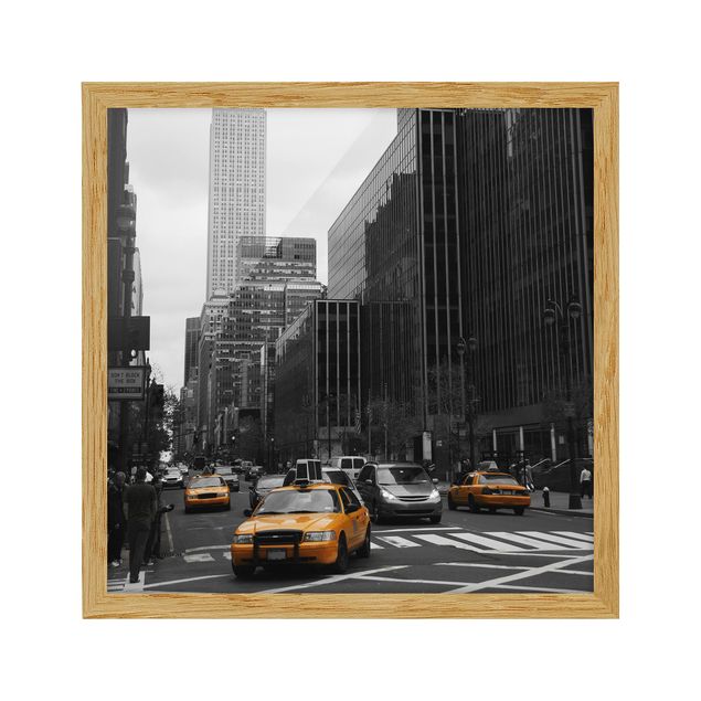 Bild mit Rahmen - Klassisches NYC - Quadrat 1:1