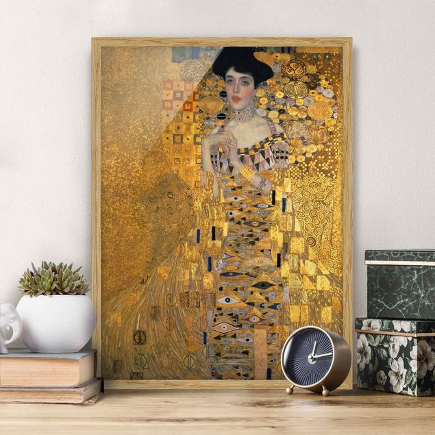 Bild mit Rahmen - Gustav Klimt - Adele Bloch-Bauer I - Hochformat 3:4