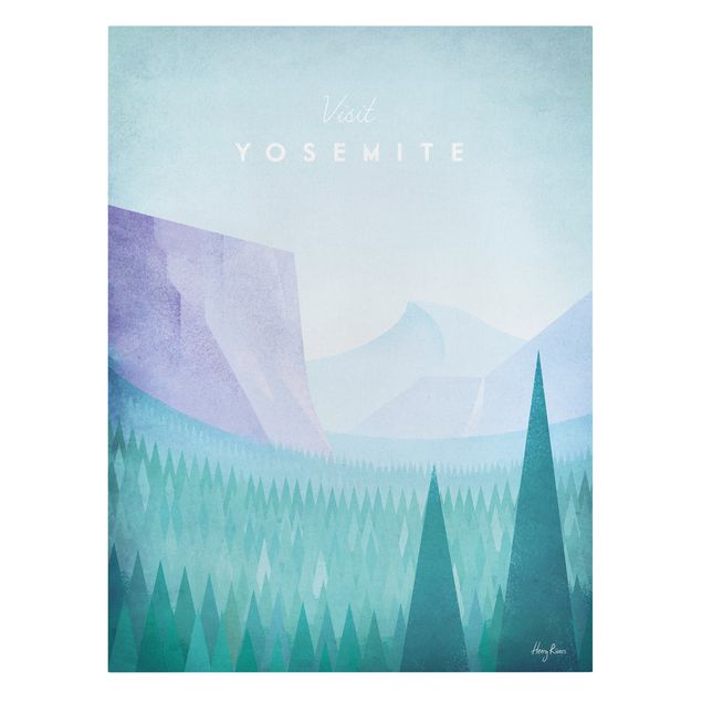 Leinwandbild - Reiseposter - Yosemite Park - Hochformat 4:3