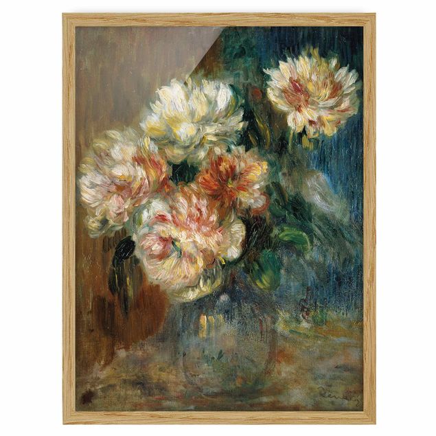 Bild mit Rahmen - Auguste Renoir - Vase Pfingstrosen - Hochformat 3:4
