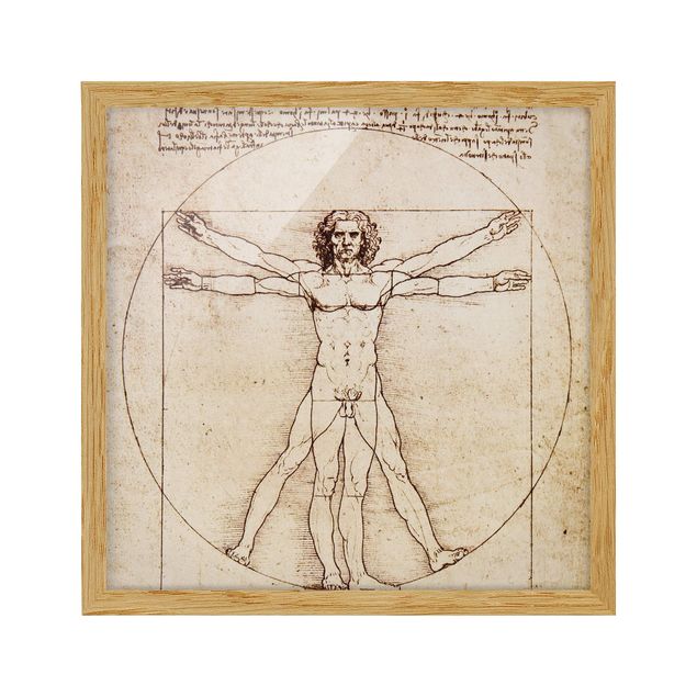 Bild mit Rahmen - Da Vinci - Quadrat 1:1