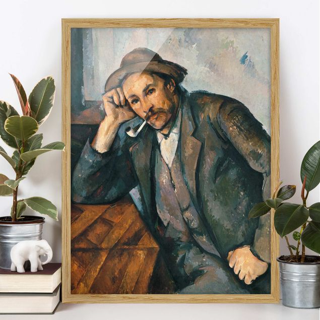 Bild mit Rahmen - Paul Cézanne - Der Raucher - Hochformat 3:4