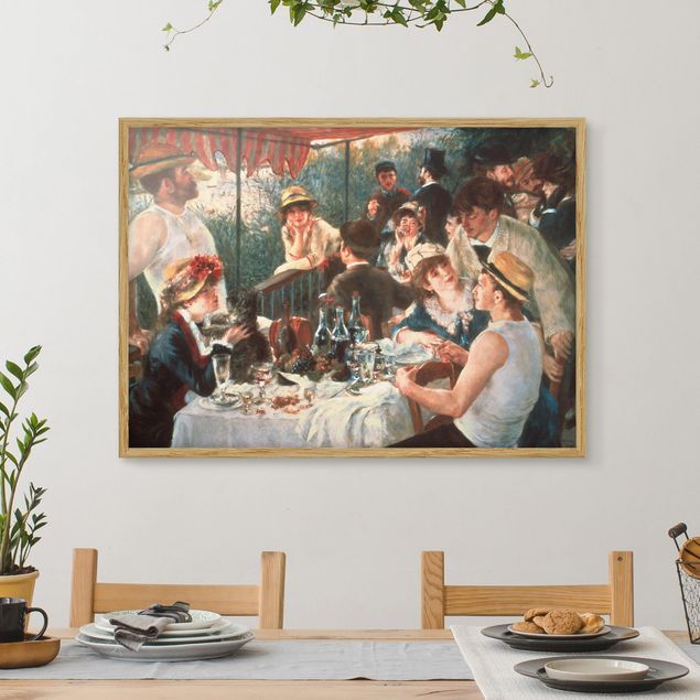 Bild mit Rahmen - Auguste Renoir - Das Frühstück der Ruderer - Querformat 3:4