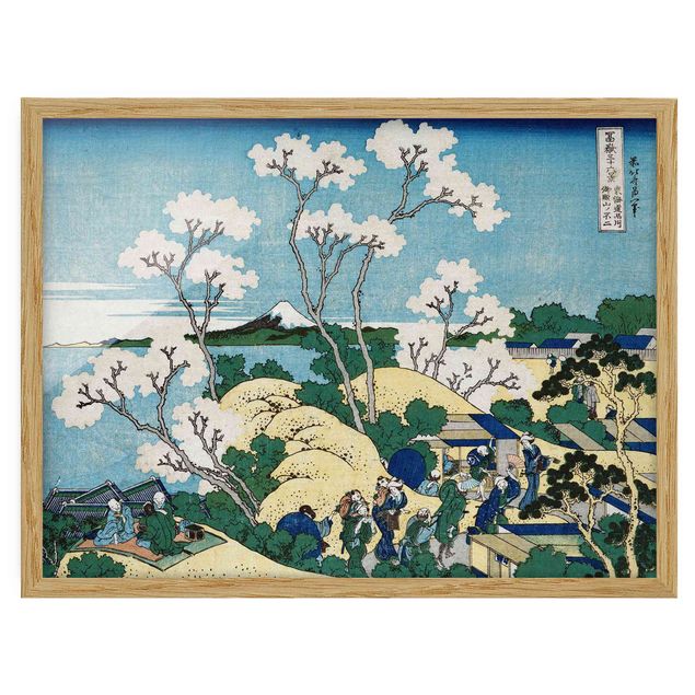 Bild mit Rahmen - Katsushika Hokusai - Der Fuji von Gotenyama - Querformat 3:4