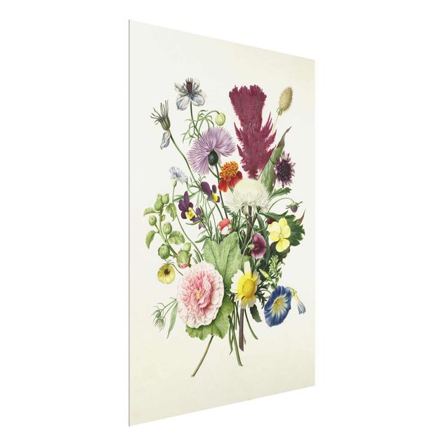 Glasbild - Blumenstrauß von 1680 - Hochformat 4:3
