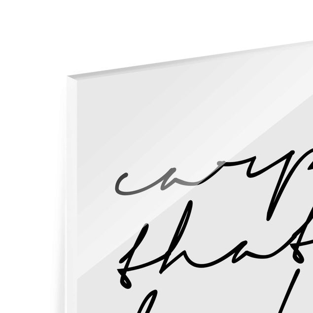 Glasbild - Carpe Diem Kalligrafie - Quadrat 1:1