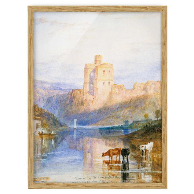 Bild mit Rahmen - William Turner - Norham Castle - Hochformat 3:4