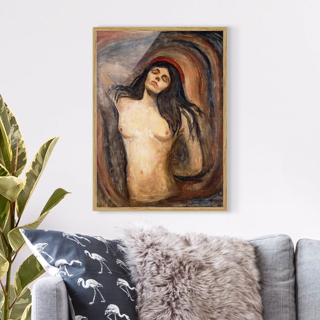 Bild mit Rahmen - Edvard Munch - Madonna - Hochformat 3:4