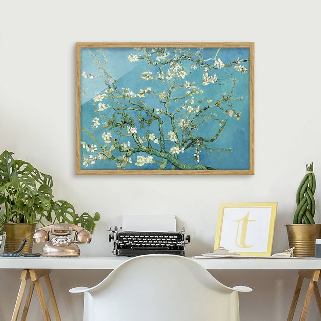 Bild mit Rahmen - Vincent van Gogh - Mandelblüte - Querformat 3:4