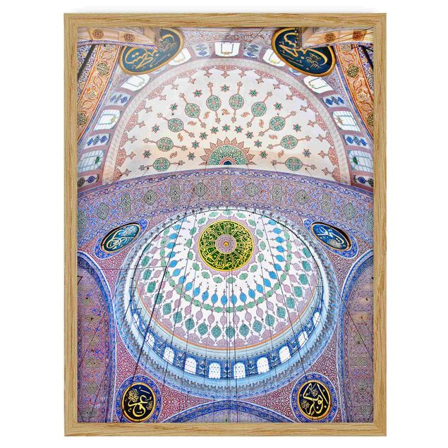 Bild mit Rahmen - Blaue Moschee in Istanbul - Hochformat 3:4