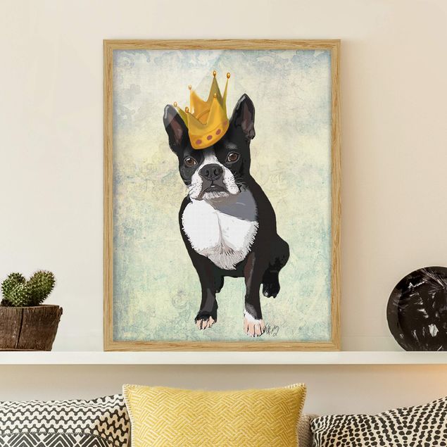 Bild mit Rahmen - Tierportrait - Terrierkönig - Hochformat 4:3