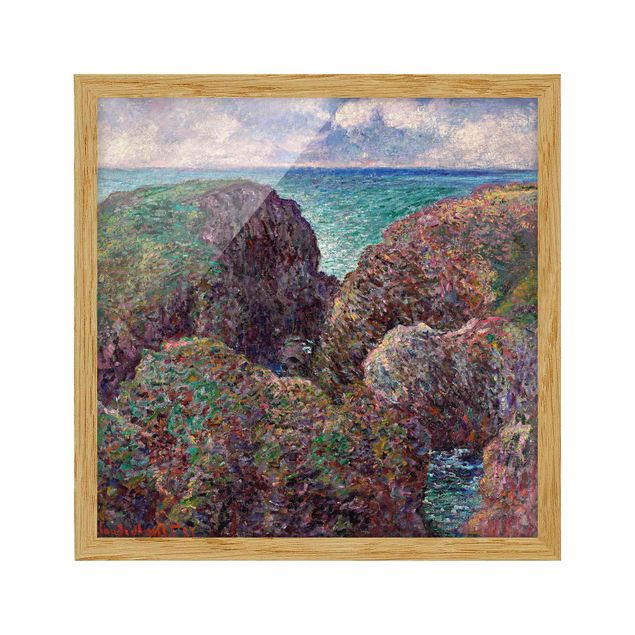 Bild mit Rahmen - Claude Monet - Felsengruppe Port-Goulphar - Quadrat 1:1