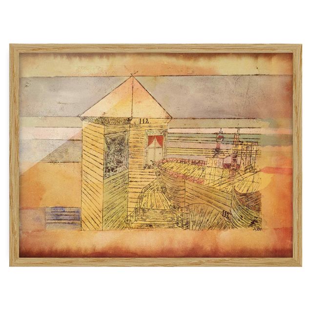 Bild mit Rahmen - Paul Klee - Wunderbare Landung - Querformat 3:4