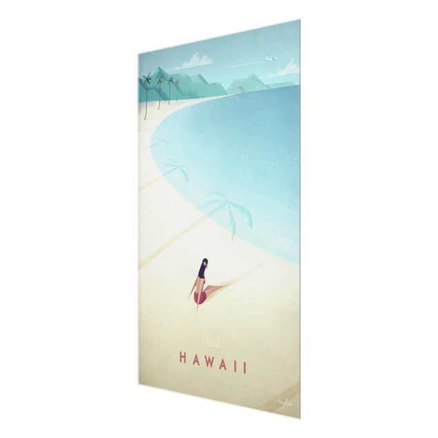 Glasbild - Reiseposter - Hawaii - Hochformat 3:2
