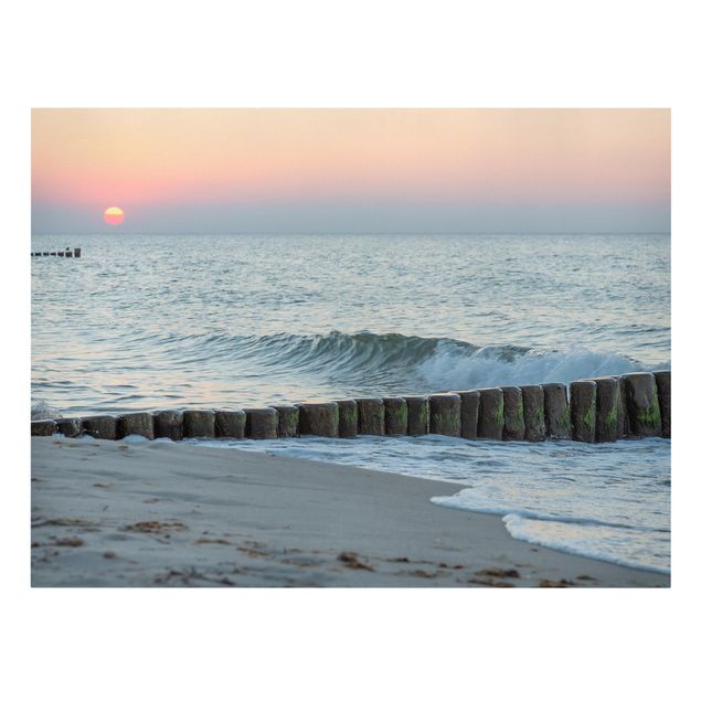 Leinwandbild - Sonnenuntergang am Meer - Querformat 3:4