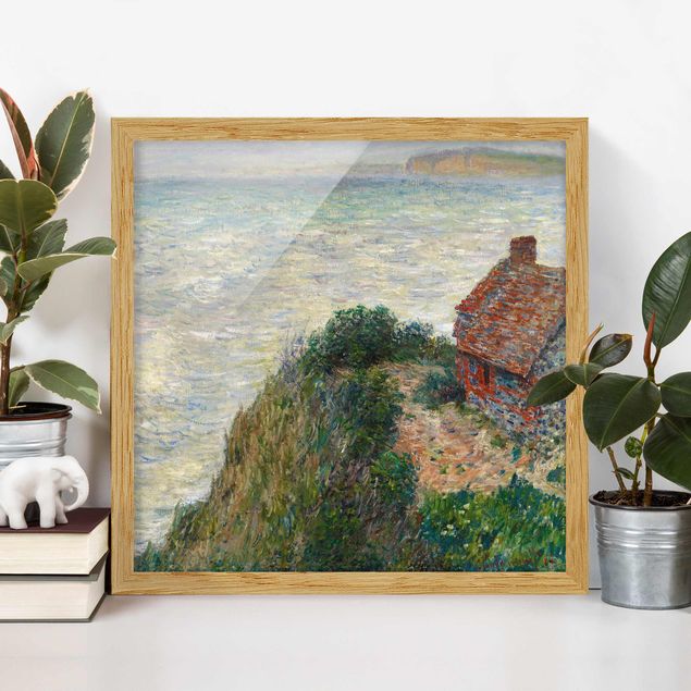 Bild mit Rahmen - Claude Monet - Fischerhaus Petit Ailly - Quadrat 1:1