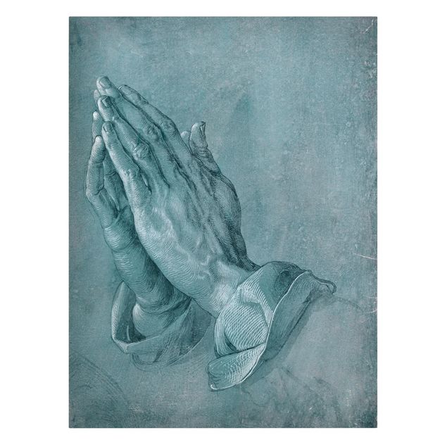 Leinwandbild - Albrecht Dürer - Studie zu Betende Hände - Hochformat 4:3