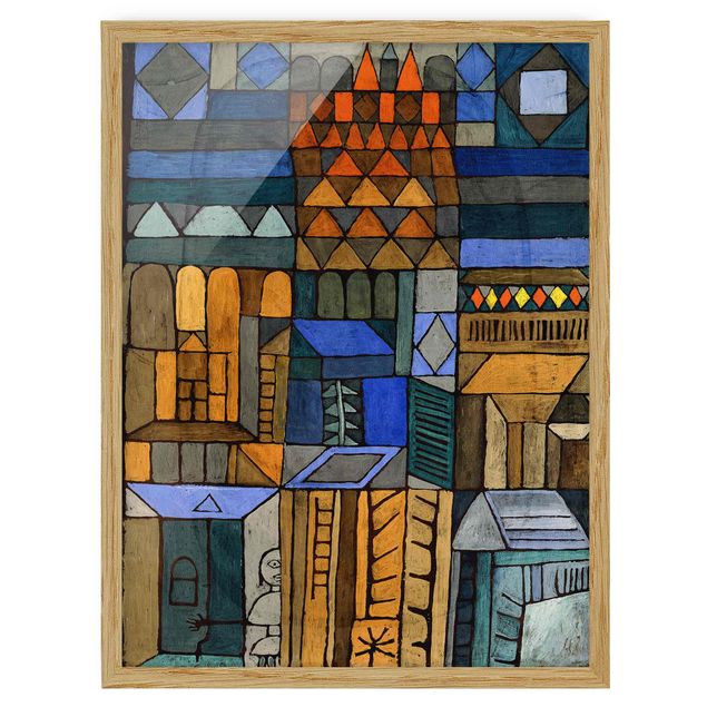 Bild mit Rahmen - Paul Klee - Beginnende Kühle - Hochformat 3:4