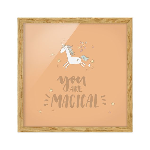 Bild mit Rahmen - You are magical Unicorn - Quadrat 1:1