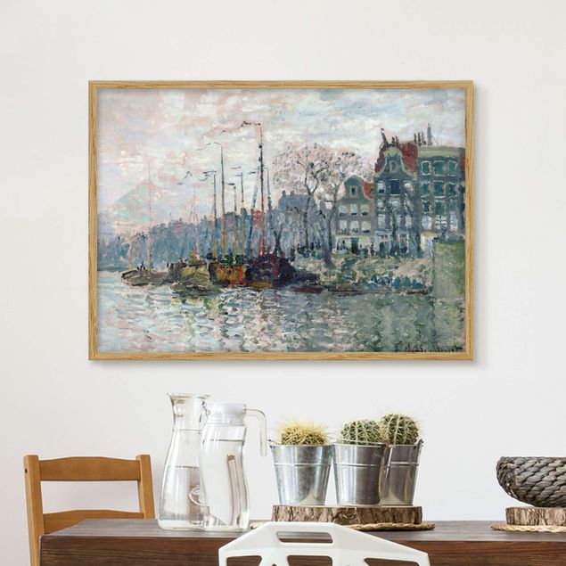 Bild mit Rahmen - Claude Monet - Kromme Waal Amsterdam - Querformat 3:4