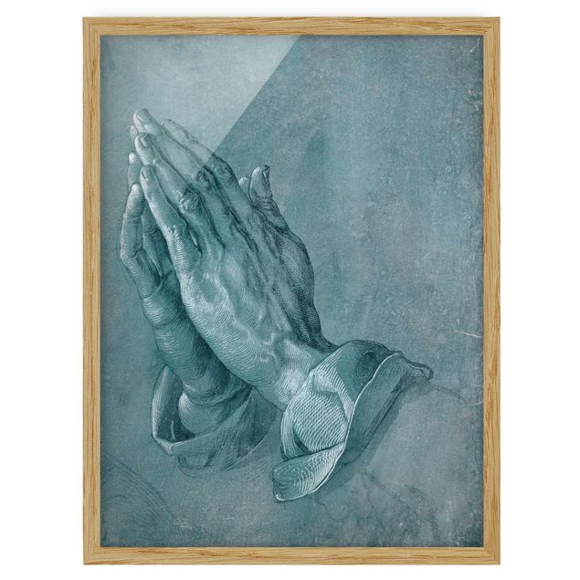 Bild mit Rahmen - Albrecht Dürer - Studie zu Betende Hände - Hochformat 4:3