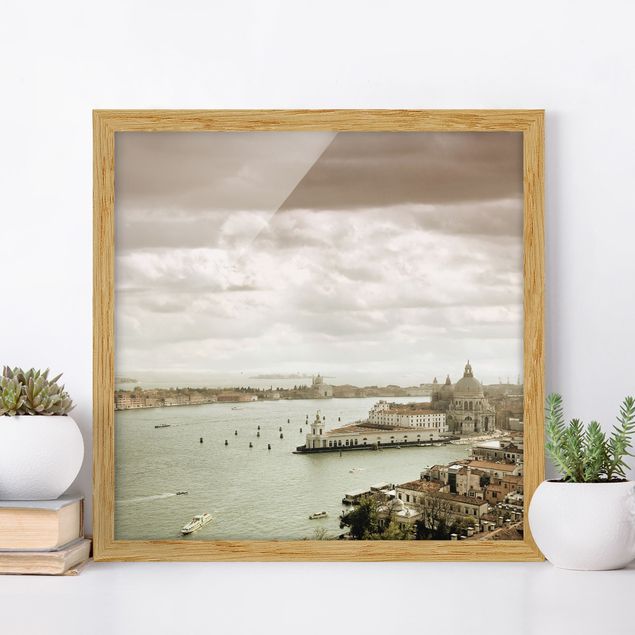 Bild mit Rahmen - Lagune von Venedig - Quadrat 1:1