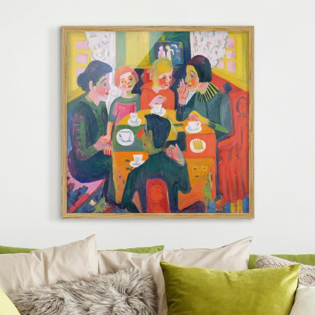 Bild mit Rahmen - Ernst Ludwig Kirchner - Kaffeetisch - Quadrat 1:1