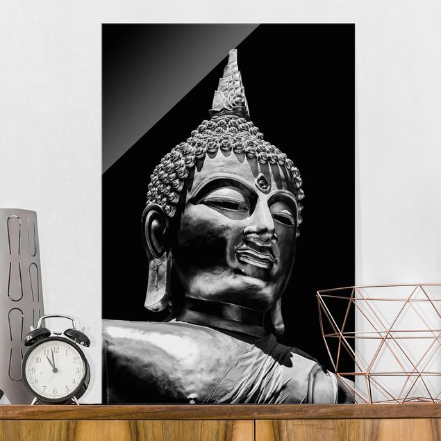 Magnettafel Glas Buddha Statue Gesicht