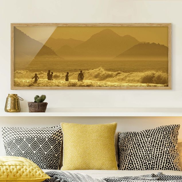 Bild mit Rahmen - Goldküste - Panorama Querformat