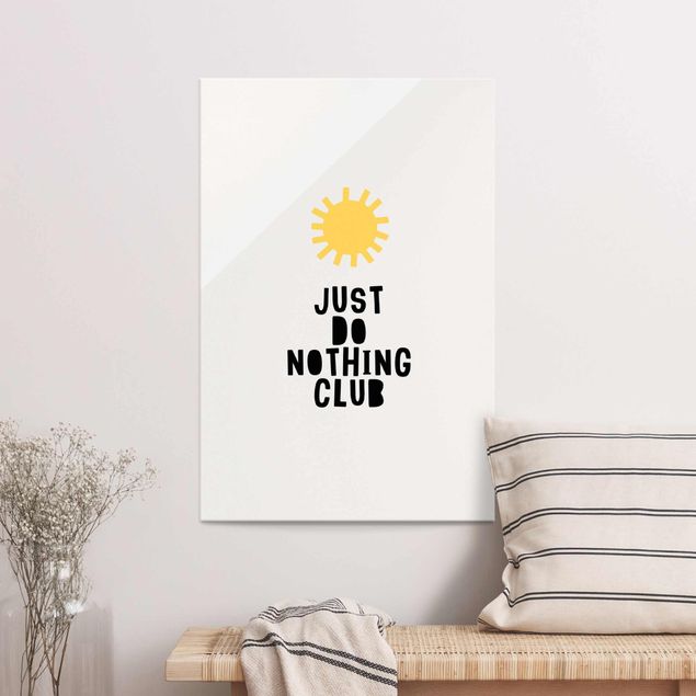 Glas Magnetboard Do Nothing Club Gelb