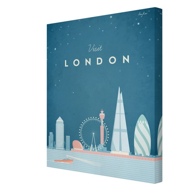 Leinwandbild - Reiseposter - London - Hochformat 4:3