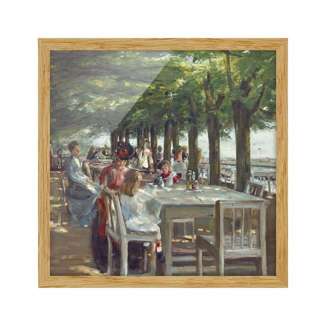 Bild mit Rahmen - Max Liebermann - Terrasse des Restaurants Jacob - Quadrat 1:1