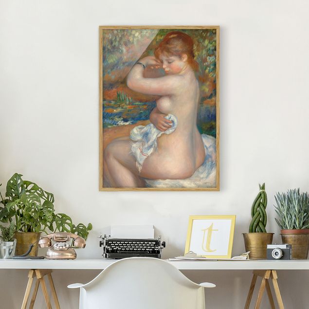 Bild mit Rahmen - Auguste Renoir - Badende - Hochformat 3:4