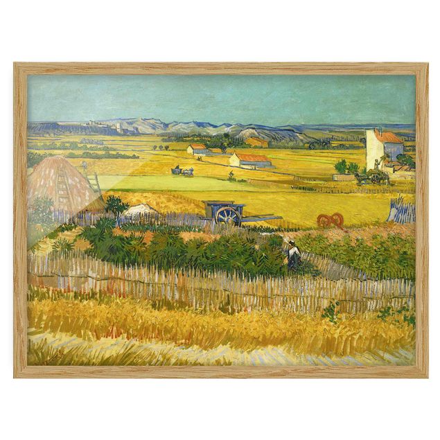 Bild mit Rahmen - Vincent van Gogh - Die Ernte - Querformat 3:4