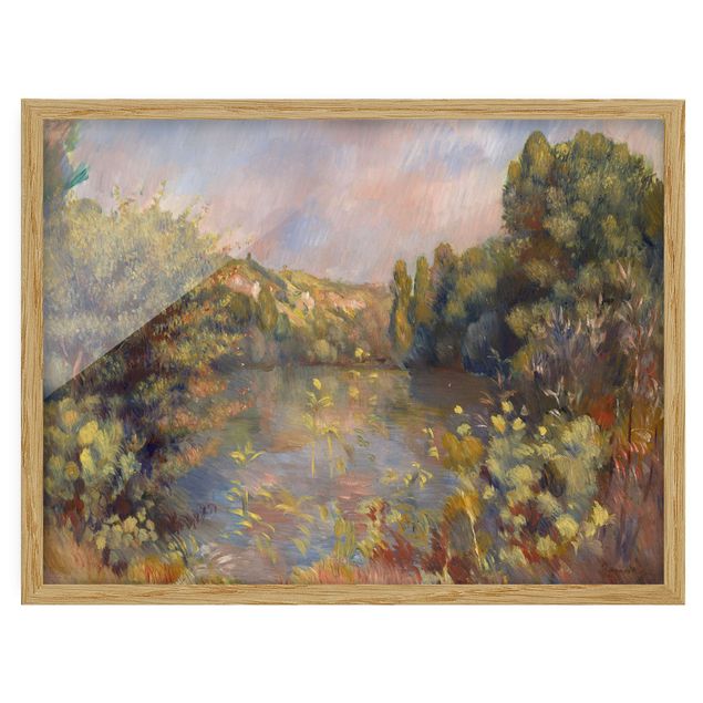 Bild mit Rahmen - Auguste Renoir - Landschaft mit See - Querformat 3:4