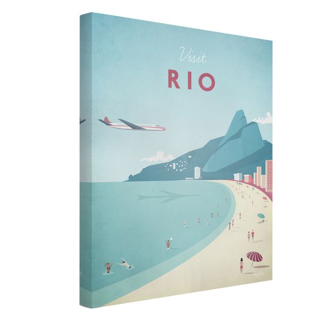 Leinwandbild - Reiseposter - Rio de Janeiro - Hochformat 4:3