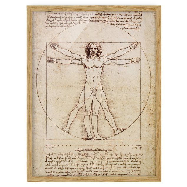 Bild mit Rahmen - Da Vinci - Hochformat 3:4