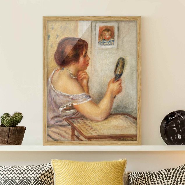 Bild mit Rahmen - Auguste Renoir - Gabrielle mit Spiegel - Hochformat 3:4