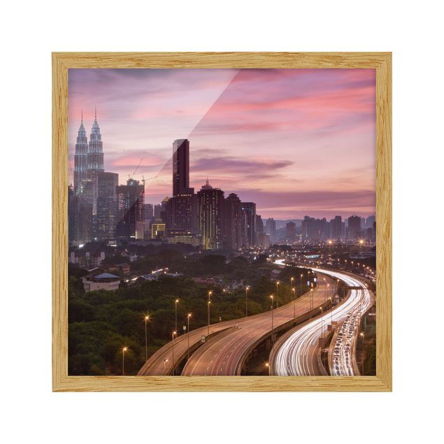 Bild mit Rahmen - Kuala Lumpur - Quadrat 1:1