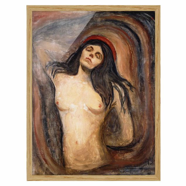 Bild mit Rahmen - Edvard Munch - Madonna - Hochformat 3:4