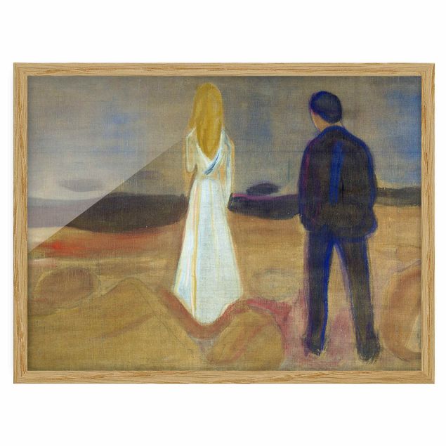Bild mit Rahmen - Edvard Munch - Zwei Menschen - Querformat 3:4