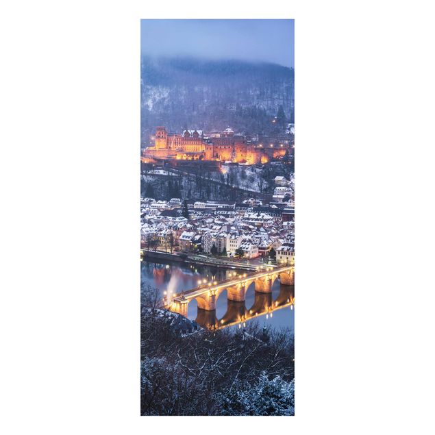 Glasbild - Winterliches Heidelberg - Panel
