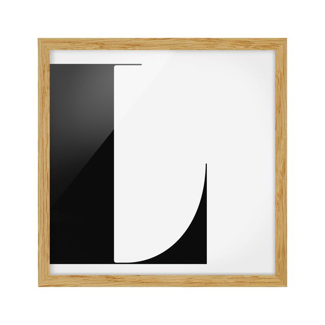 Bild mit Rahmen - Antiqua Letter L - Quadrat 1:1
