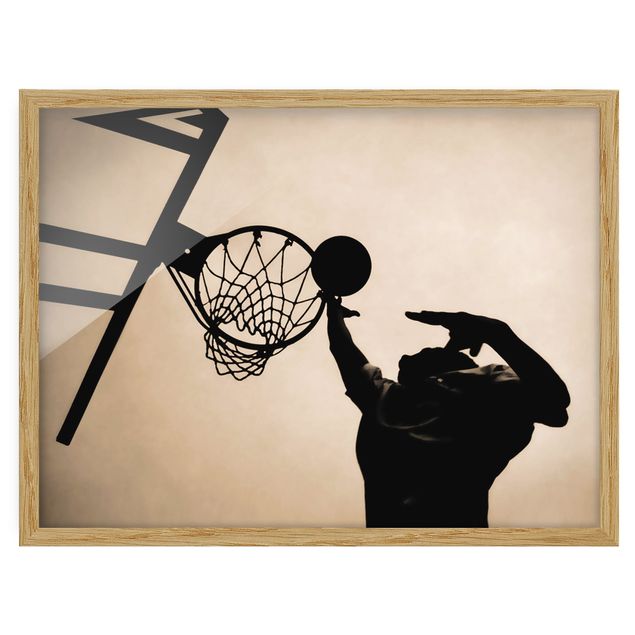 Bild mit Rahmen - Basketball - Querformat 3:4