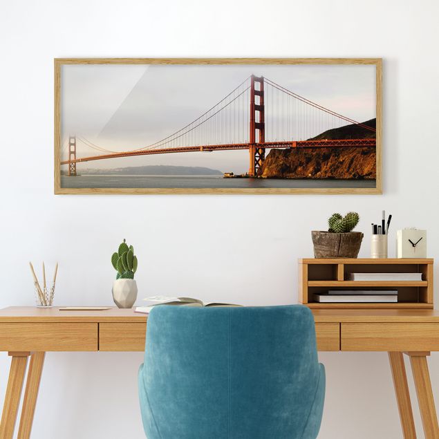 Bild mit Rahmen - San Francisco - Panorama Querformat