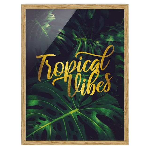 Bild mit Rahmen - Dschungel - Tropical Vibes - Hochformat 4:3